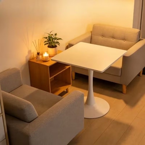 Square dining table - square,