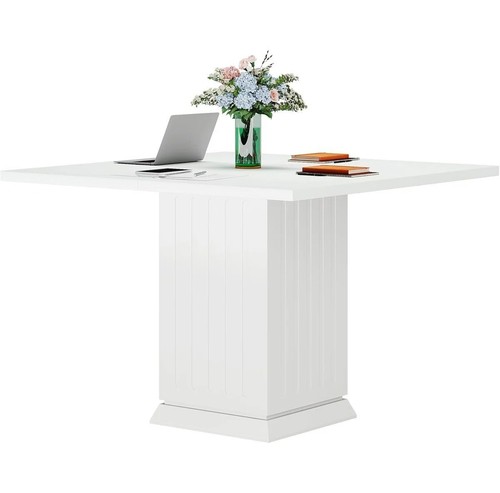 90cm square dining table white - 90cm,
