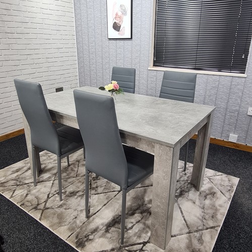 Grey dining table and - grey,