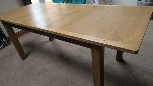Oak extendable dining table - oak,